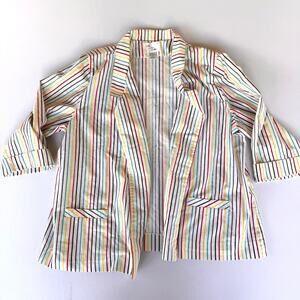80s vintage multicolor striped blazer